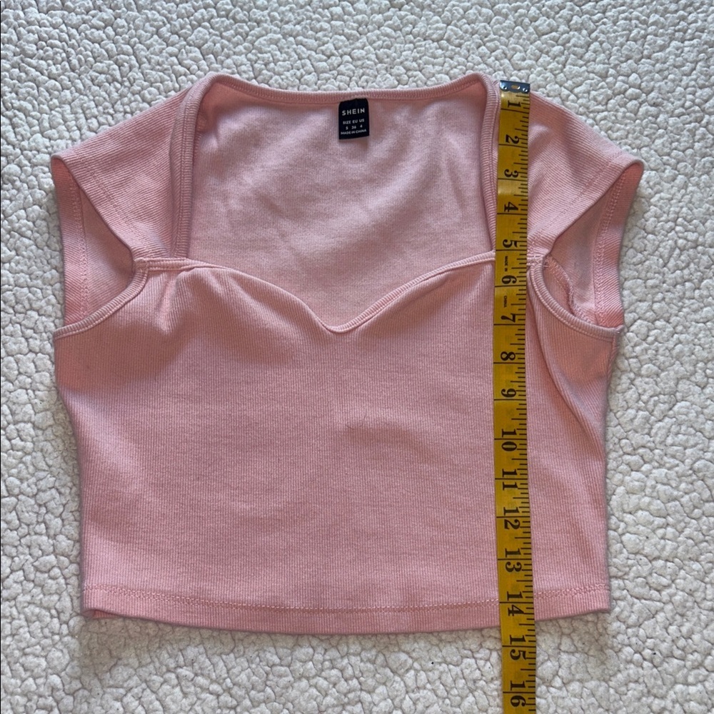 Bundle 7 pieces SHEIN Pink & Gray Mixed Styles Crop Top Set - Picture 4 of 15